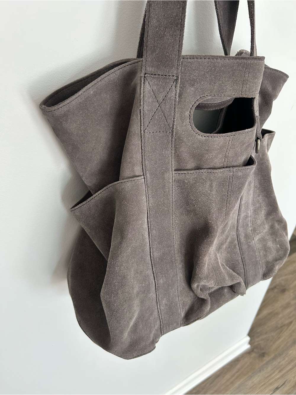 Free People Gray Suede Caravan tote bag - Picture 5 of 8